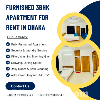 3Bed Room Serviced Apartment RENT in Bashundhara R/A.